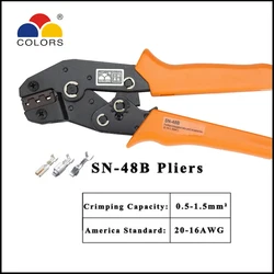 SN-48B Tool jaw pliers mini crimping terminal pliers TAB2.8,4.8 non-insulated Tabs and receptacles