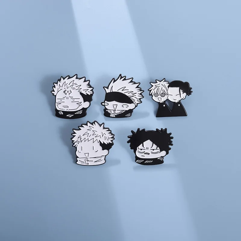 Broches en émail avec personnages de dessin animé Jujutsu Kaisen Toji, Version Q, broches d'image, Badges à revers, bijoux Punk de dessin animé, cadeau pour amis