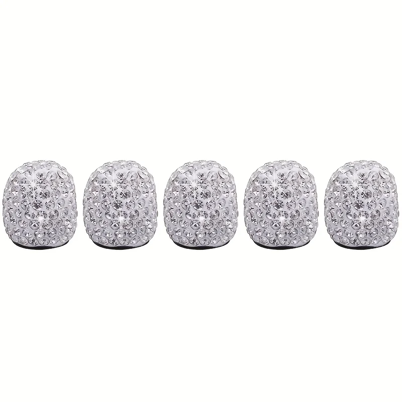 5 clay valve caps, dazzling crystal tire valve caps - Detail 1