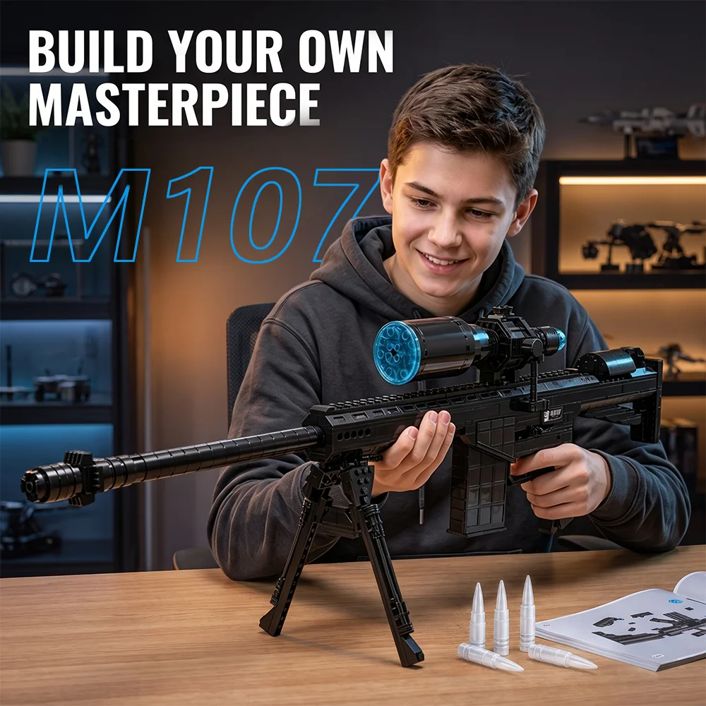 M107 Style Model Building Blocks Set 527PCS, High Quality Model Bricks with Tripod & Lens, Simulated Mechanical Structure, Educational DIY Assembly Toy, Perfect Holiday Birthday Gift for Teenagers and Adults, Collectible Military Style Building Kit