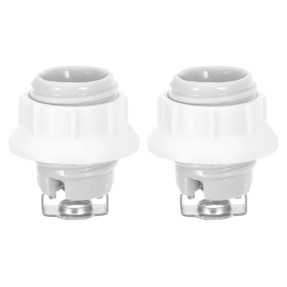 

2pcs Ceramic Lamp Thread Replacement For Pendant Lights Outdoor Light Socket E14 Durable Easy Install Light Fixture Parts Lamp