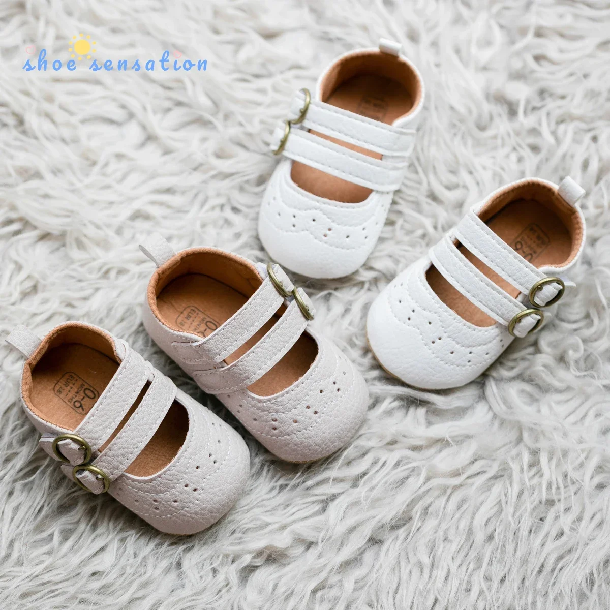 Zapatos clásicos de cuero para bebés y niñas recién nacidas, suela suave antideslizante, Estilo Vintage, para niños pequeños de 0 a 18 meses