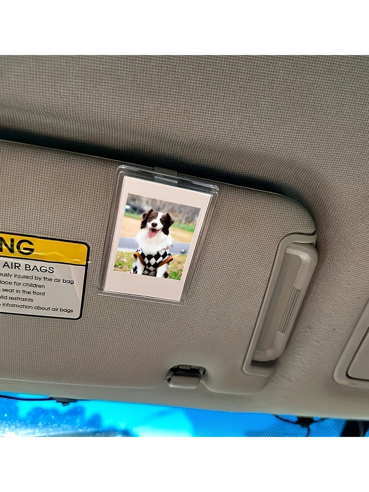 1Pc Custom Sun Visor Photo Clip Scratch Resistant Personalized Photo Frame Tool-Free Installation No Charging Required