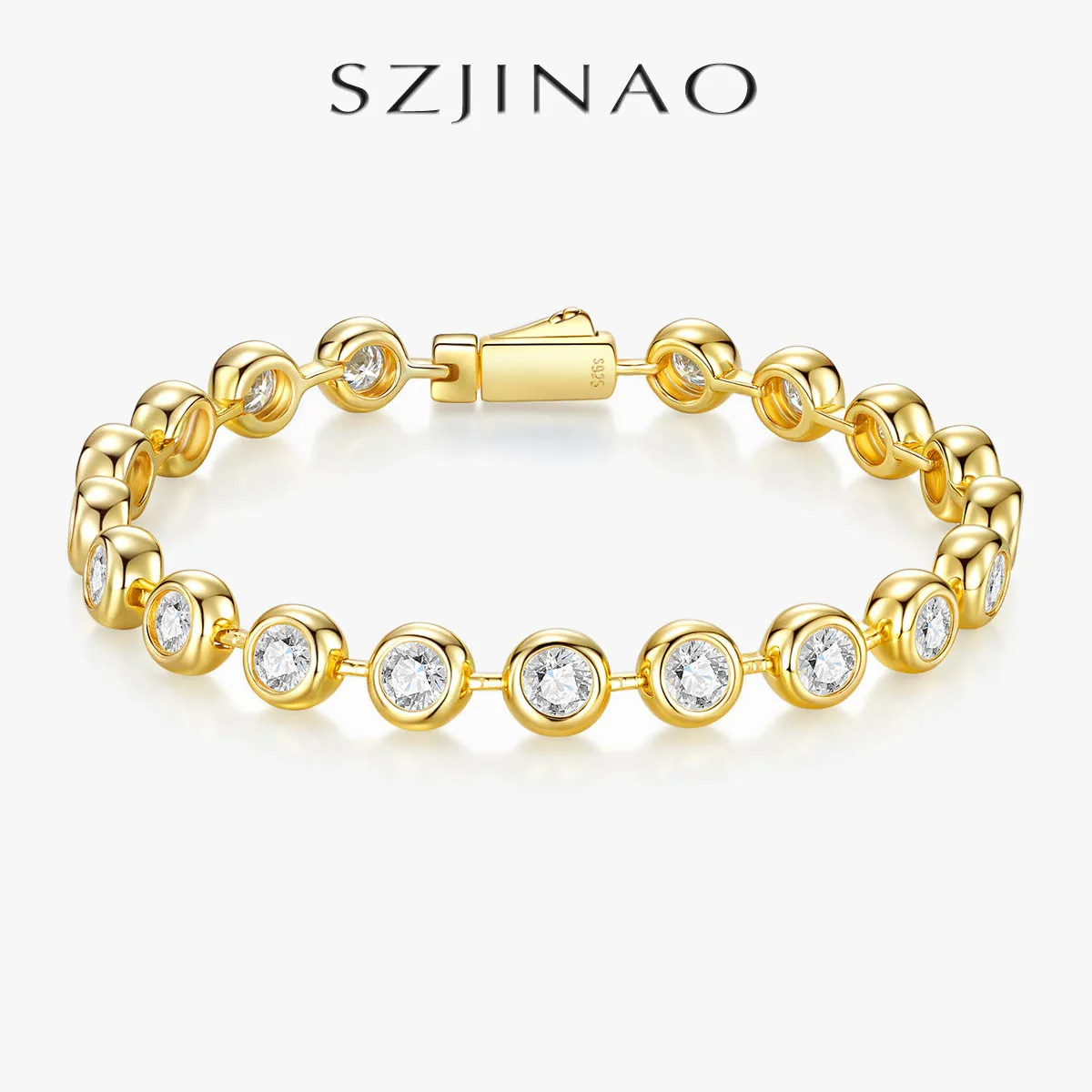 

5mm 19pcs Full Moissanite Bracelet D VVS1 for Women Men S925 Sterling Silver Sparking Fine Jewelry Birthday Gift