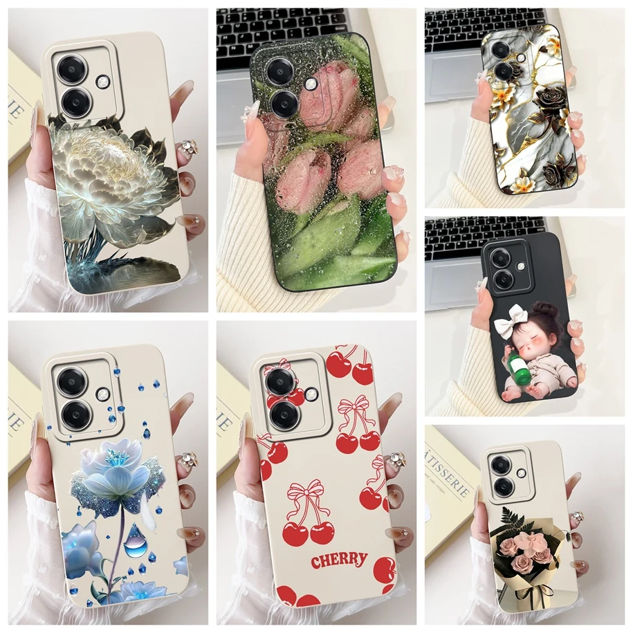 For Oppo A3 A3x Case CPH2681 CPH2669 New Popular Flower Girls Silicone Soft Back Cover For OppoA3x OppoA40 A40M Shockproof Funda