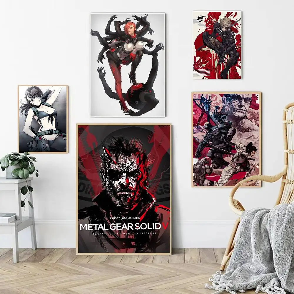 GAME Metal Gear Funny Cute Cartoon Posters Prints Canvas Painting Wall Art Picture Living Room Home Decor