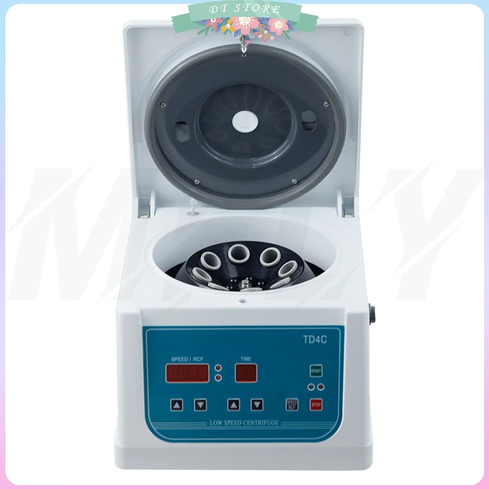 TD4C Laboratory Centrifuge Electric Low Speed PRP Centrifuge Digital Display Desktop Centrifugal Machine 0-4000RPM Adjustable