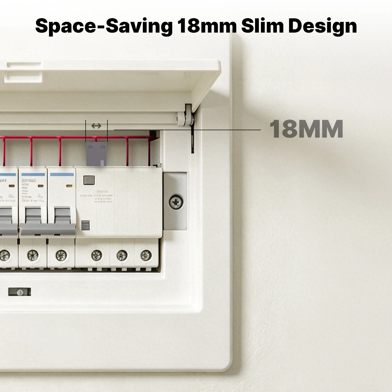 MOES Zigbee Smart Power Monitoring Module 1/3‑Phase 63A Energy Meter App Alarm for Home Electricity Consumption Monitor
