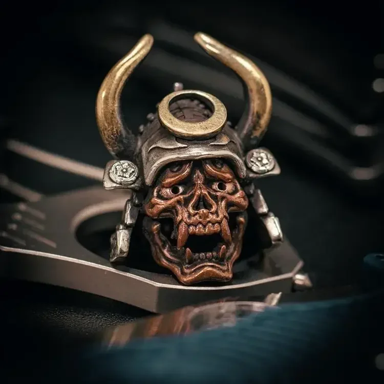 2026 Skeleton Warrior Pendant Prajna Helmet Pendant EDC Car Keychain Pendant Outdoor Decoration