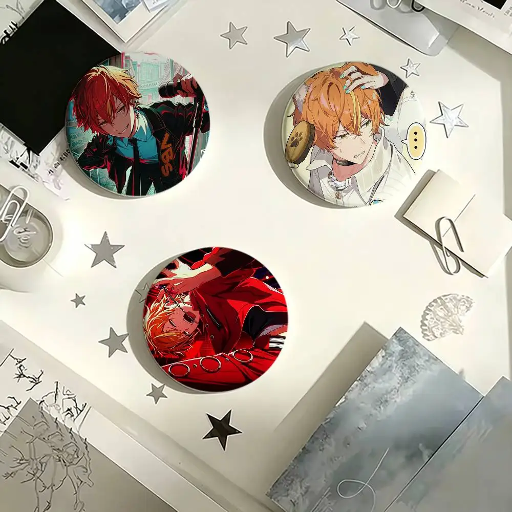 

A-Akito S-Shinonome Trained Card Button Pins Backpack Clothing Decor Brooch Badge Jewelry Gifts for Kids