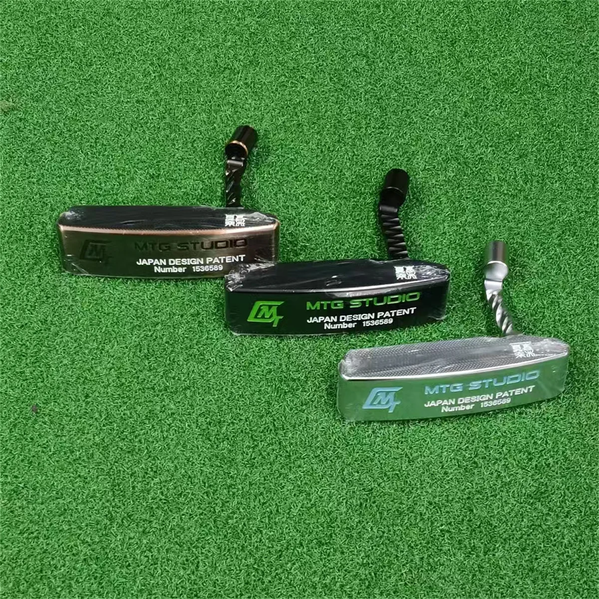 Golf Club Sliver and Black Straight Putter With Steel Shaft