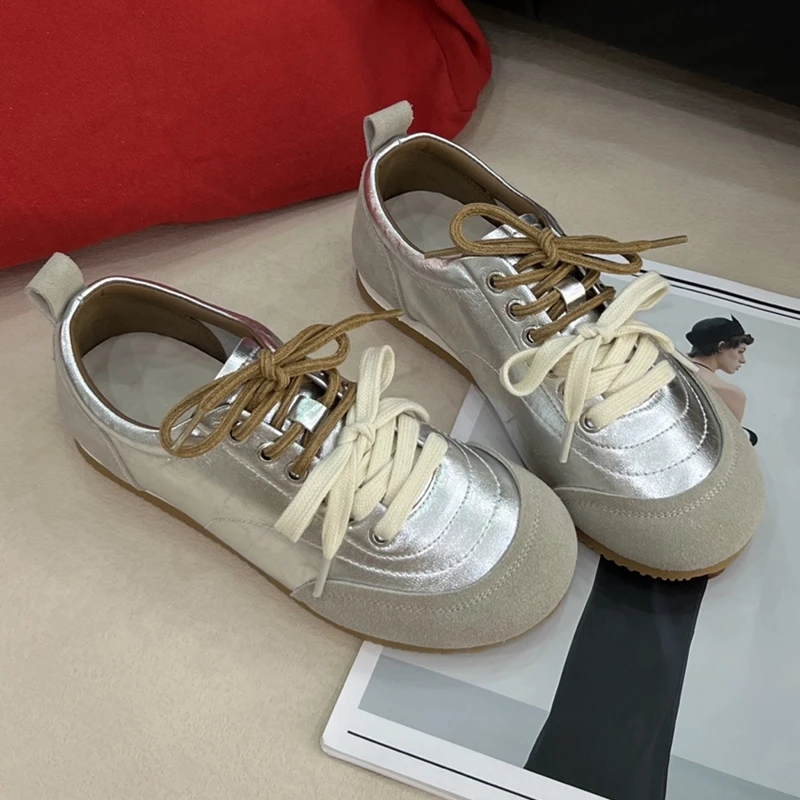 

Женские тренировочные туфли на плоской подошве, новинка 2025, женские кроссовки для бега с цветными блоками, повседневная обувь на мягкой подошве для женщин