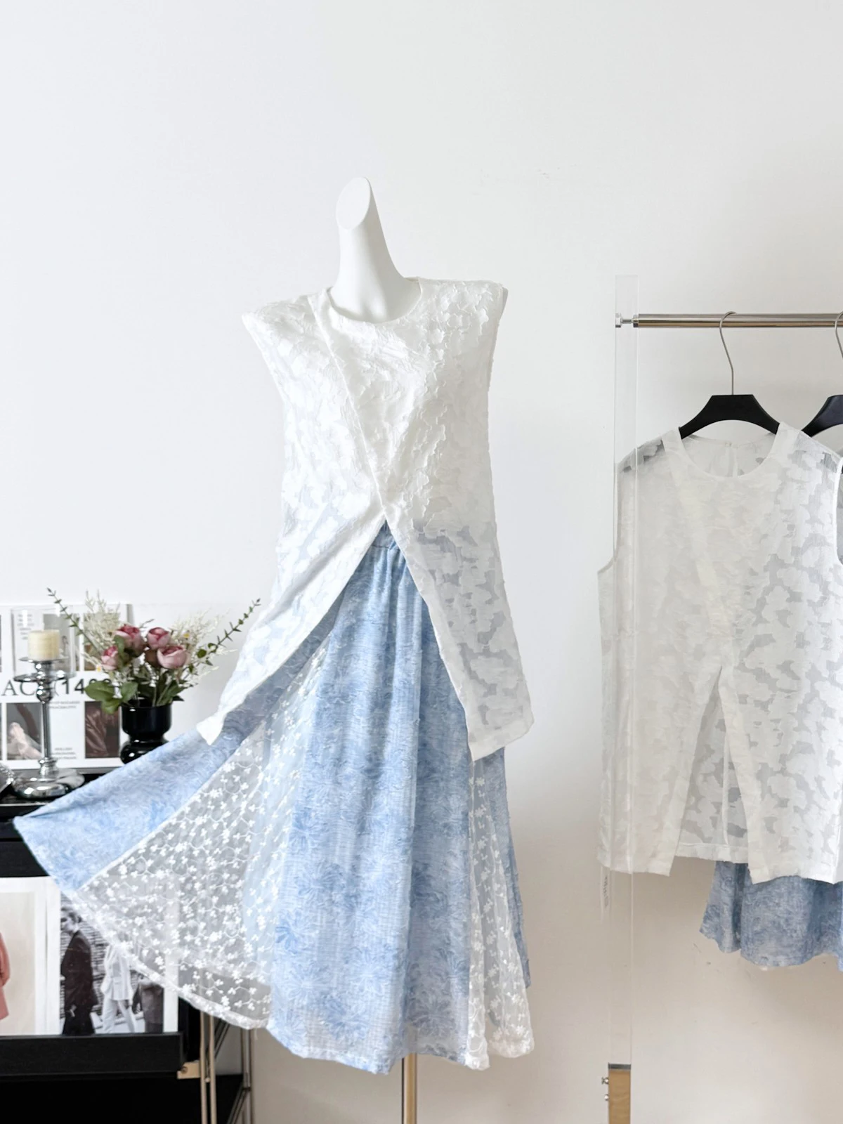 

Chic Agel Svel Lace Top f Skirt Set Women Summer 2025 Gentle Sle Two Piece Set round Ne Overhead Wear