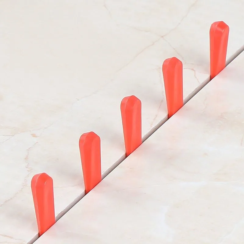 100pcs Plastic Tile Spacers Reusable Tile Wedge Spacer Construction Tool For Tile Laying Locator Leveler Wedges Tiling Tools