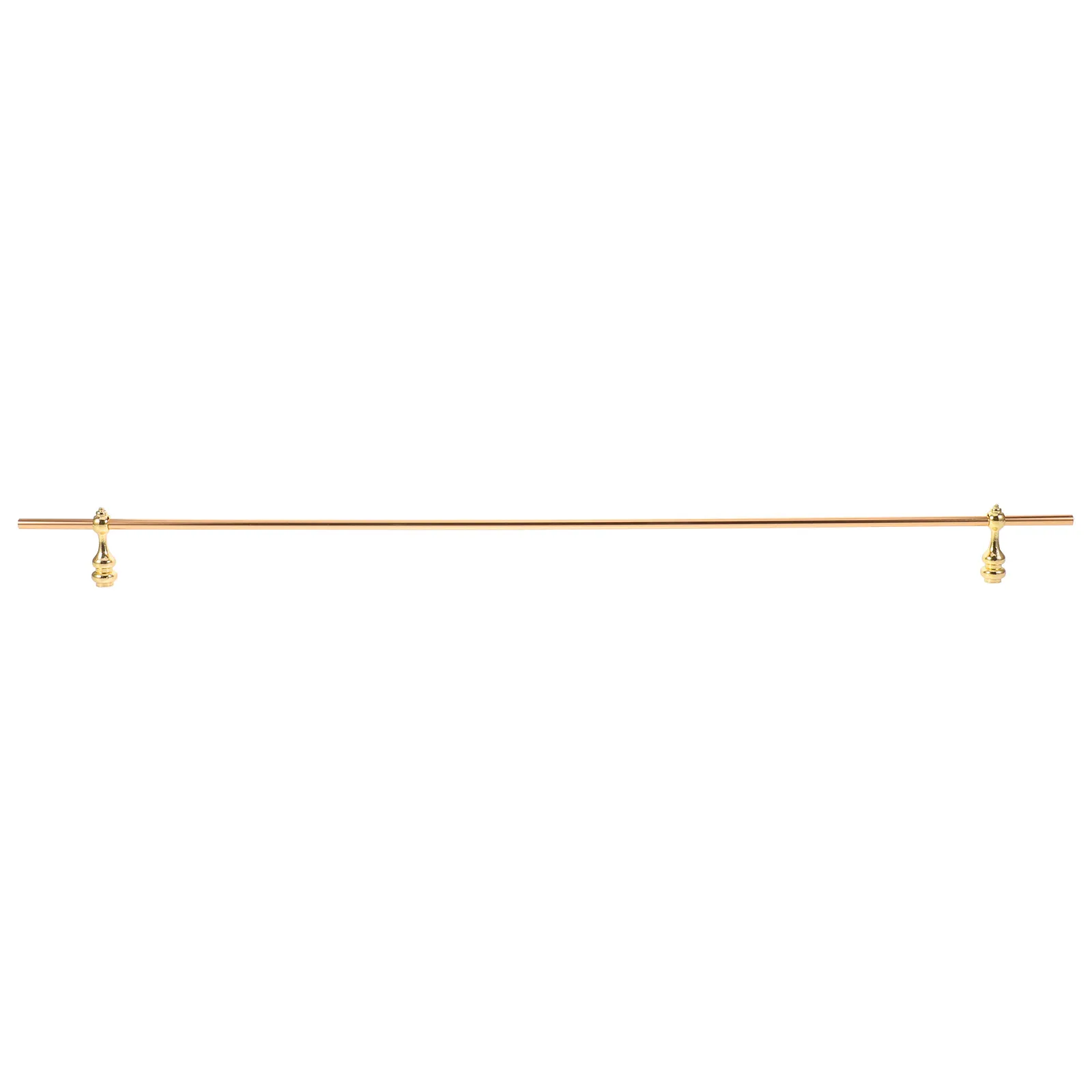 1Pack Gold Metal Gallery Shelf Rail Kit Alloy Railing for Bar Shelves Glass Display Cabinet Rails Shelf Spindle Replacement