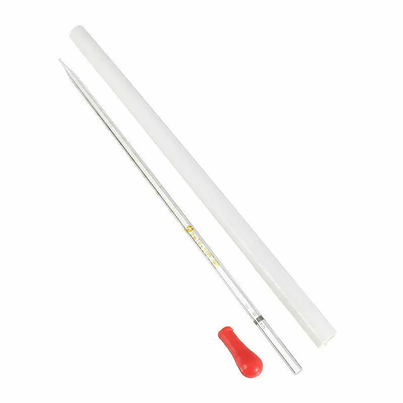 0.5ml 1ml 2ml 3ml 5ml 10ml Glass Graduated Scale Dropper Pipette Lab Transfer Pipettes Red/Blue Rubber Head Chemistry Pipette