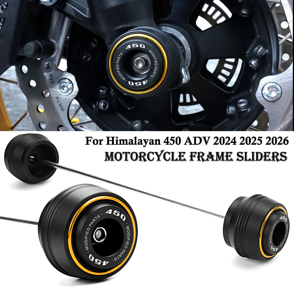 

For Royal Enfield Himalayan 450 ADV 2024 2025 2026 Himalayan450 Motorcycle Accessorie Front Axle Fork Crash Pad Protector Slider