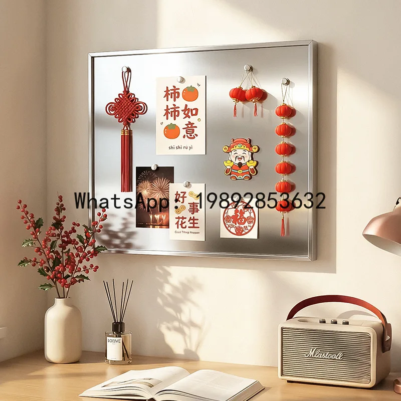PYJ new stainless steel surface meter box decorative painting modern simple creative magnetic refrigerator sticker view 4