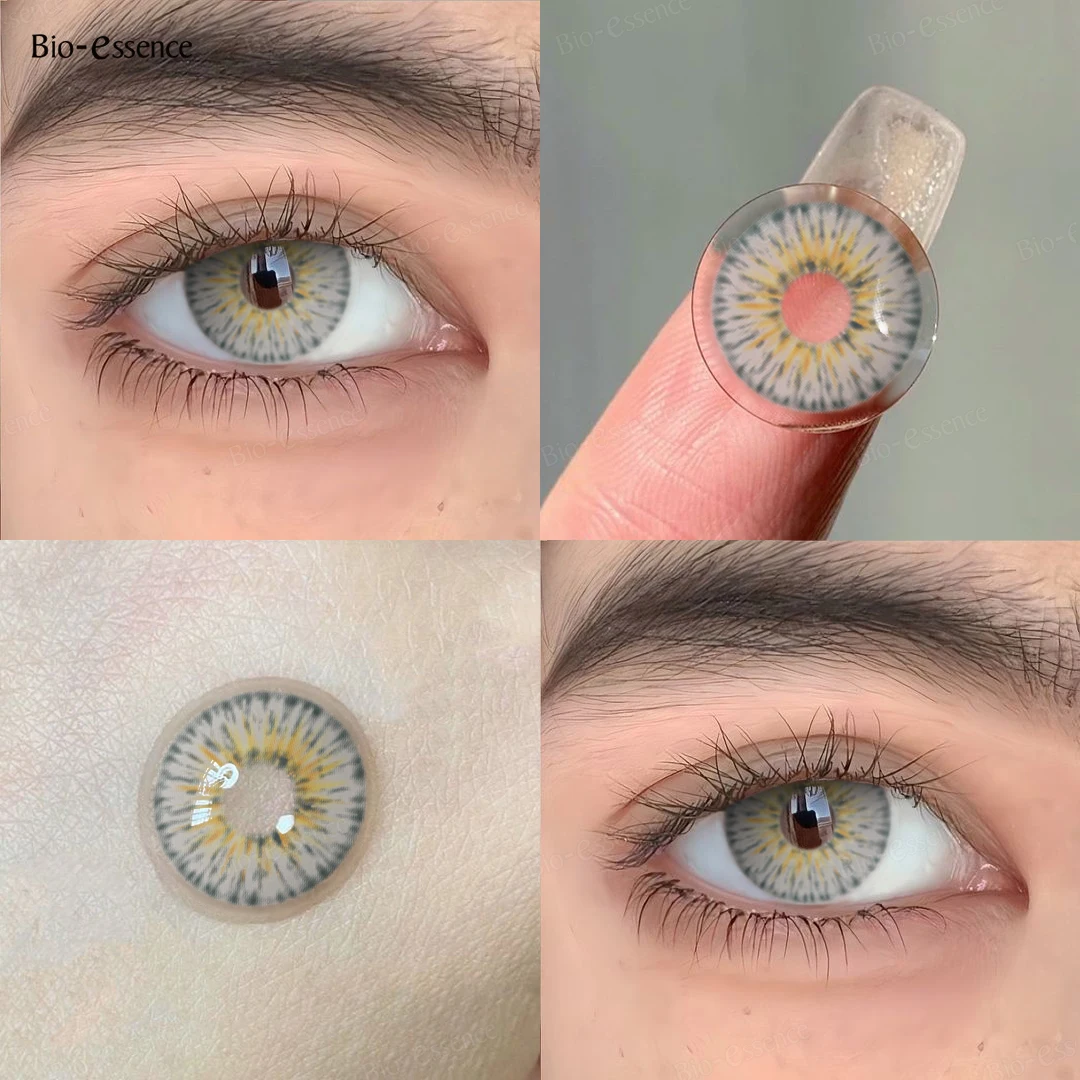 Bio-essense 2 Stück blaue Kontaktlinsen für Augen, natürliche farbige Kontaktlinsen mit blauen Augen, koreanische Kontaktlinsen, jährliche grüne Pupille – Detail 15