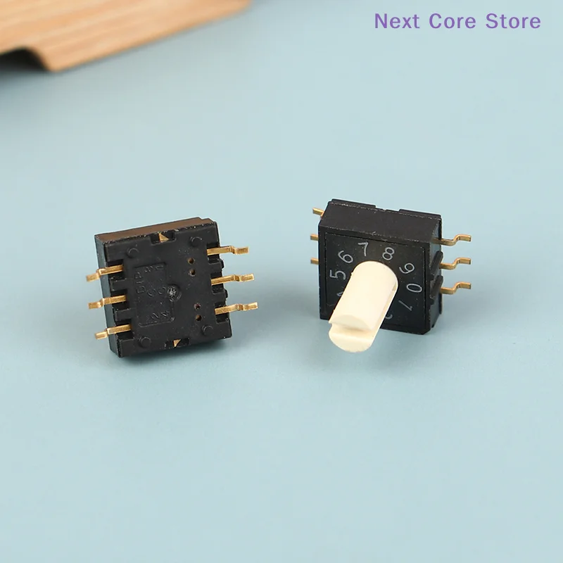[NC]2Pcs RM3HAF-10 Rotary Dial Coding Switch 10 0-9 Coding Switch Patch 3:3 With Handle Rotary Coding Switches Accessories[NC]