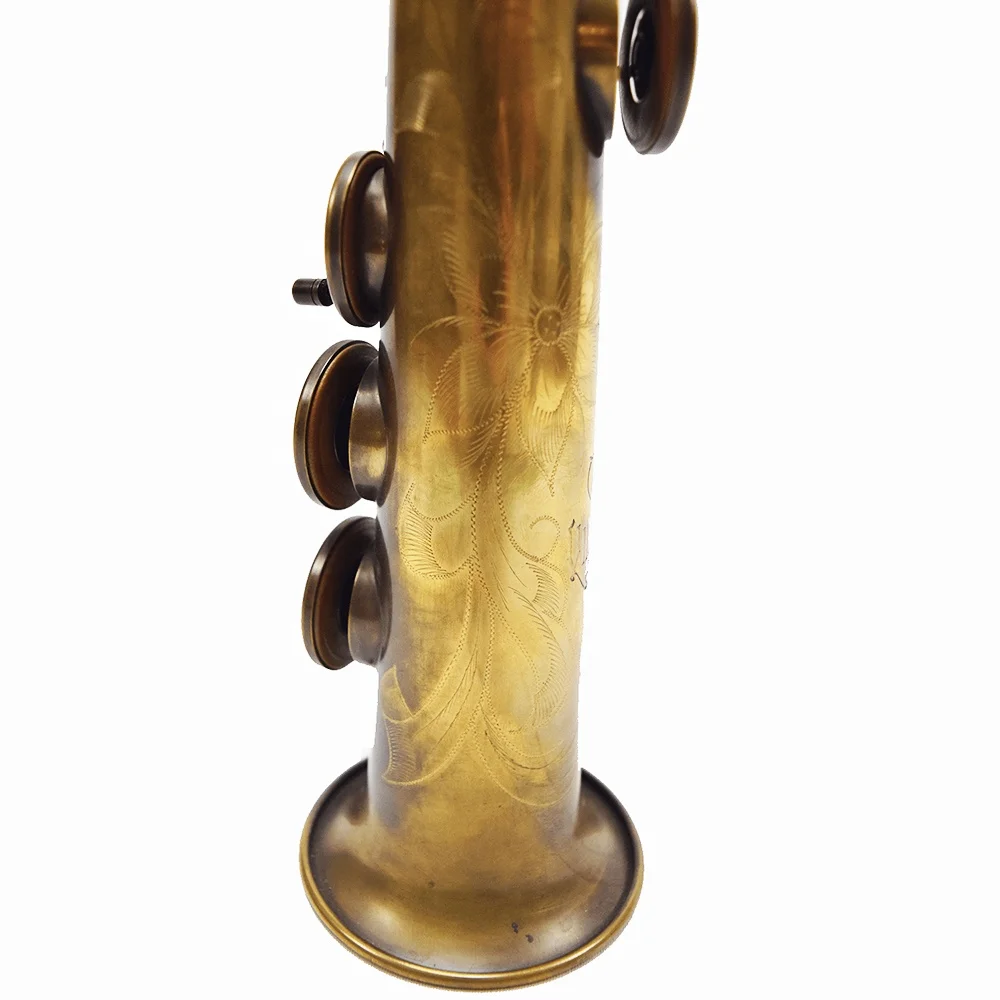 

Professional Vintage Gold Copper Soprano Saxophone BB Tone Adjustable Foldable Lacquered Finish Woodwind Instrument Sale