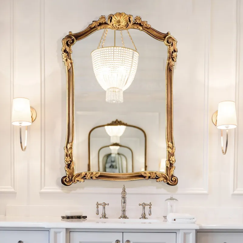 

Nordic Wall Mirror Living Room Items Square Funky Hanging Long Luxury Hanging Big Bathroom Mirror Bedroom Espelhos Home Products