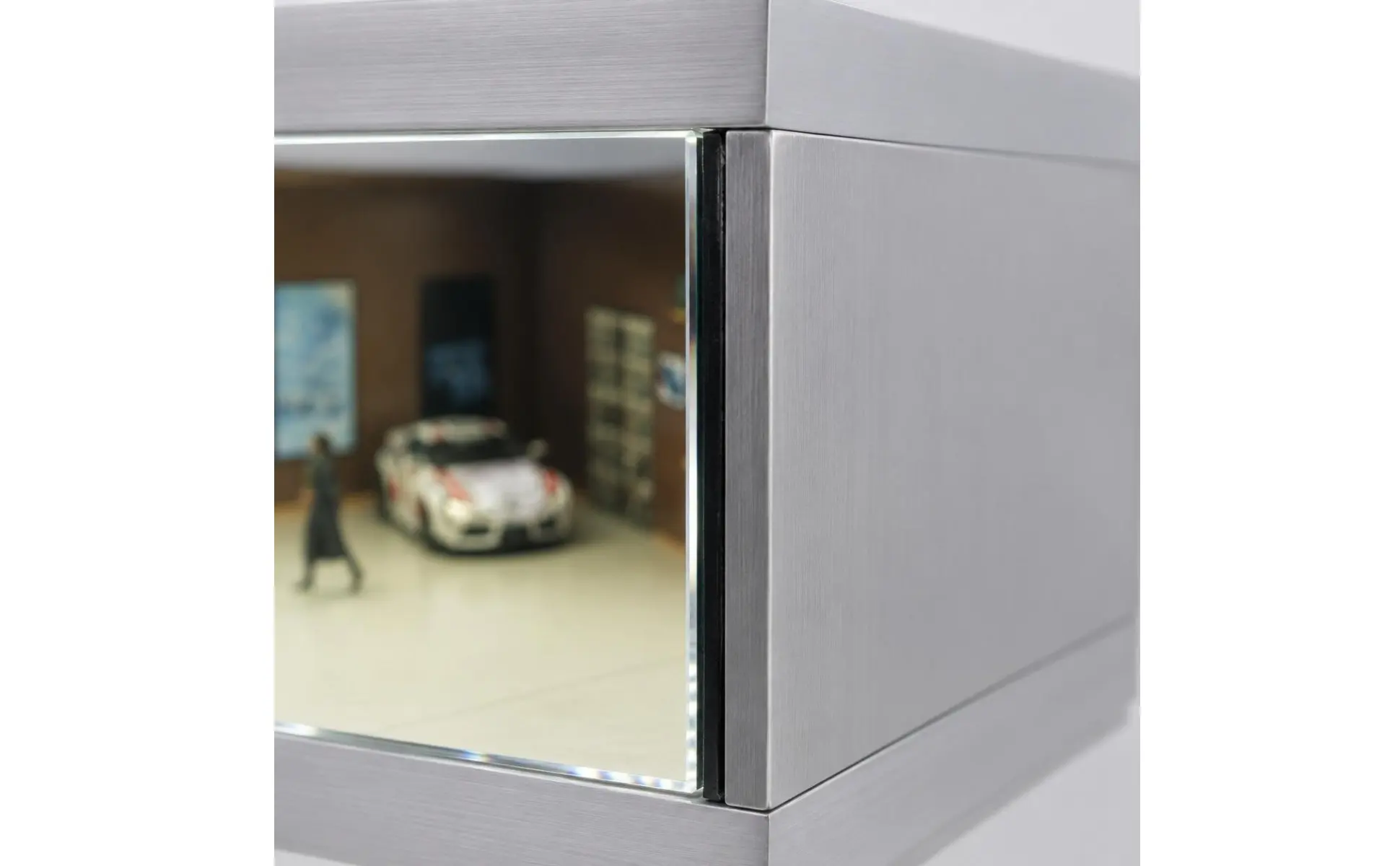 1/64 Scale Display Box Clear View LED Lit Model Display Box Acrylic Car Case Scene Design Diecast Car Showcase Easy to Assemble