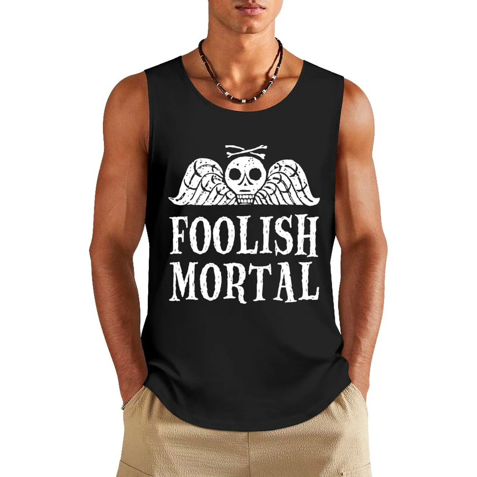 Foolish Mortal Tank Top bodybuilding t-shirt sleeveless gym shirts male