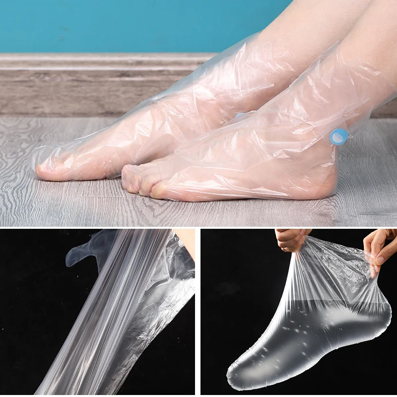 100 Pcs,Disposable Foot Mask Cover,Transparent Foot Mask,Waterproof Foot Mask Cover