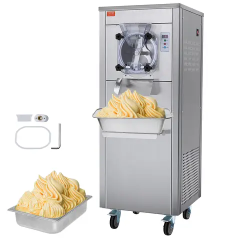 SucceBuy Ice Cream Maker for Commercial Use Produces 18L per Hour 1780W 6L LED Display Automatic Cleaning &Pre-cooling Functi