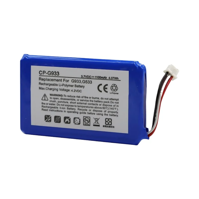 1100mAh For Logitech G933 Artemis Spectrum Earphones 533-000132/G933 Battery