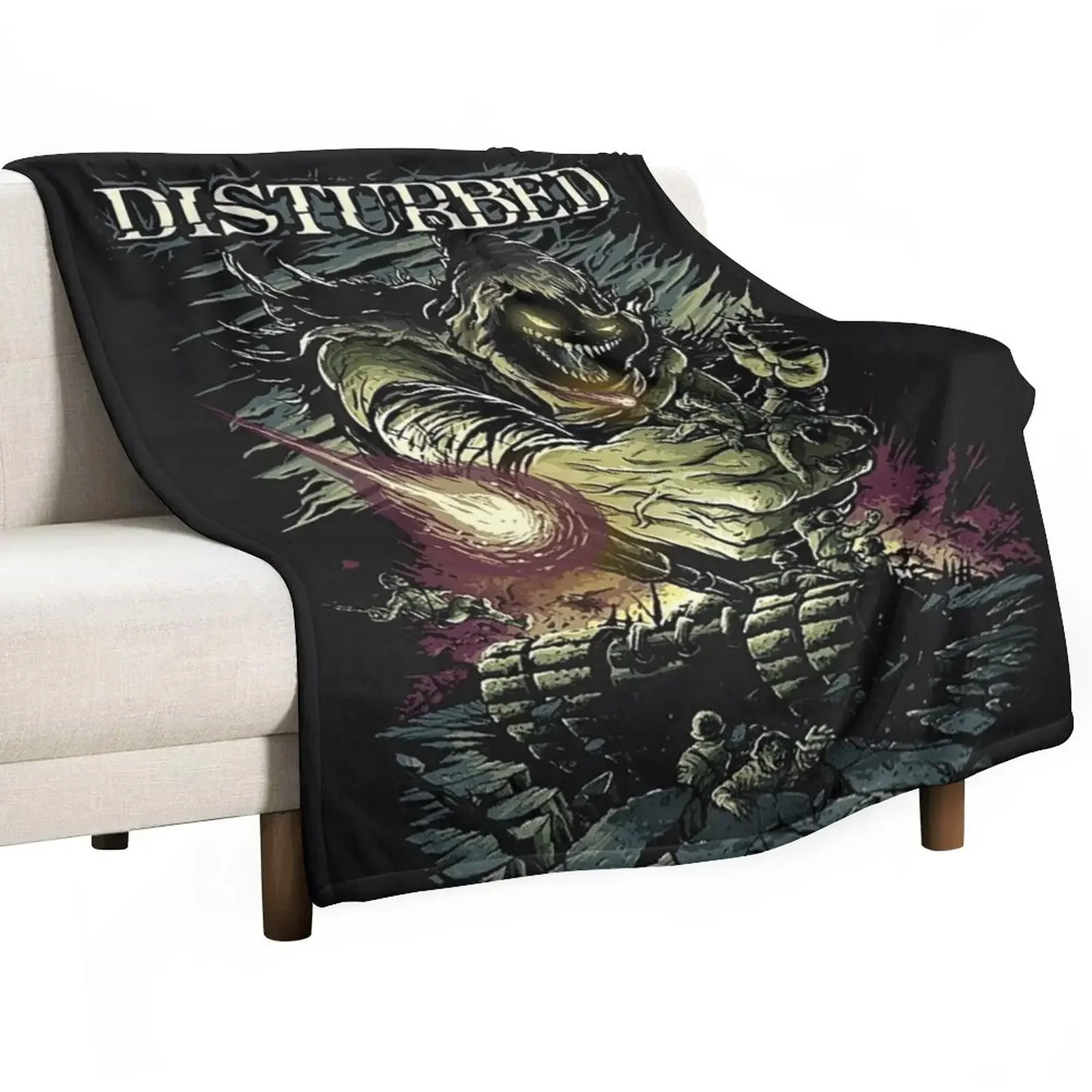 BEST LOGO DISTURBED Throw Blanket Blankets For Sofas Moving Hairy heavy to sleep Blankets