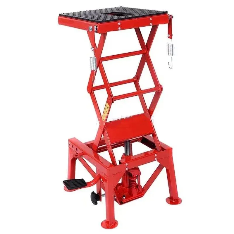 Fastening Straps Motorcycle Jack Scissor Load Capacity Hydraulic Portable Lift Stand Table Red Silver Blue