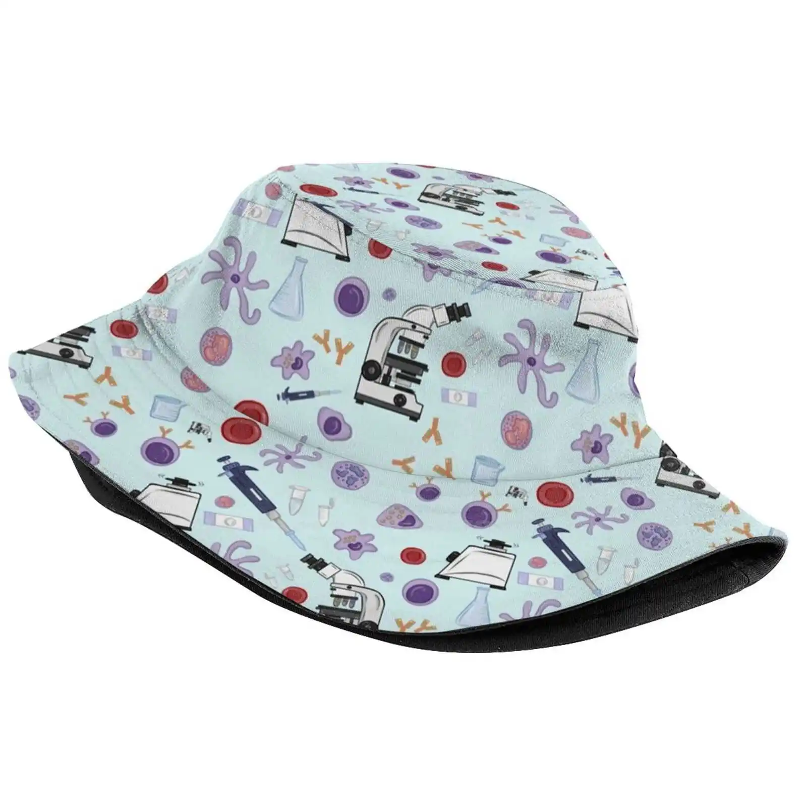 Science! Fishing Hunting Climbing Cap Fisherman Hats Sciences Immunology Immune Cells Neutrophiles Nk Cell Macrophage Pipette