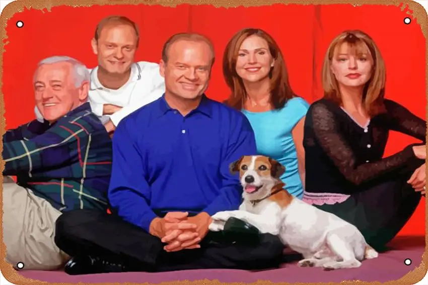 Frasier The Sitcom Posters Retro Metal Signs Vintage Wall Decor Art Tin Sign, 8X12 Inch (20X30 CM)