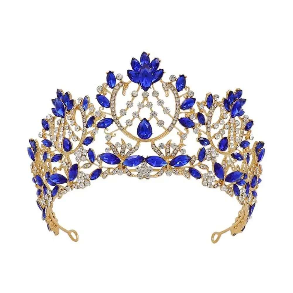 

Rhinestone Baroque Pageant Crowns Cake Decorations Luxury Crystal Bridal Crowns Sparkling Headpieces Crystal Cake Topper