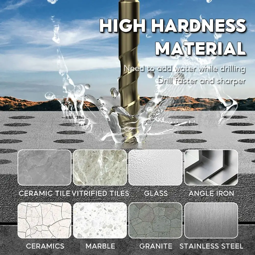 

1 шт., открывалка для отверстий, крестообразная шестигранная дрель для плитки, 3-12 мм, многофункциональное крестовое сверло для плитки, инструмент для сверления бетона с четырьмя краями