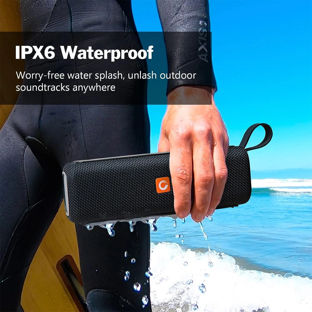 Altoparlante Bluetooth Wireless DOSS E-go II Outdoor IPX6 Sound Box portatile impermeabile 12W altoparlanti Stereo E bassi di qualità superiore