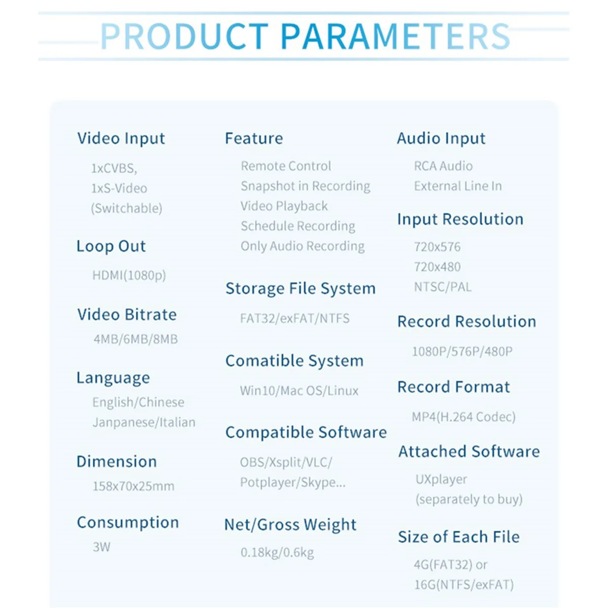 【خفض السعر!】UNISHEEN UR230A المنظار المستقل التناظري CVBS RCA SVideo MP3 كاميرا تسجيل الفيديو USB صندوق بطاقة التقاط الصوت والفيديو الاتحاد الأوروبي التوصيل
