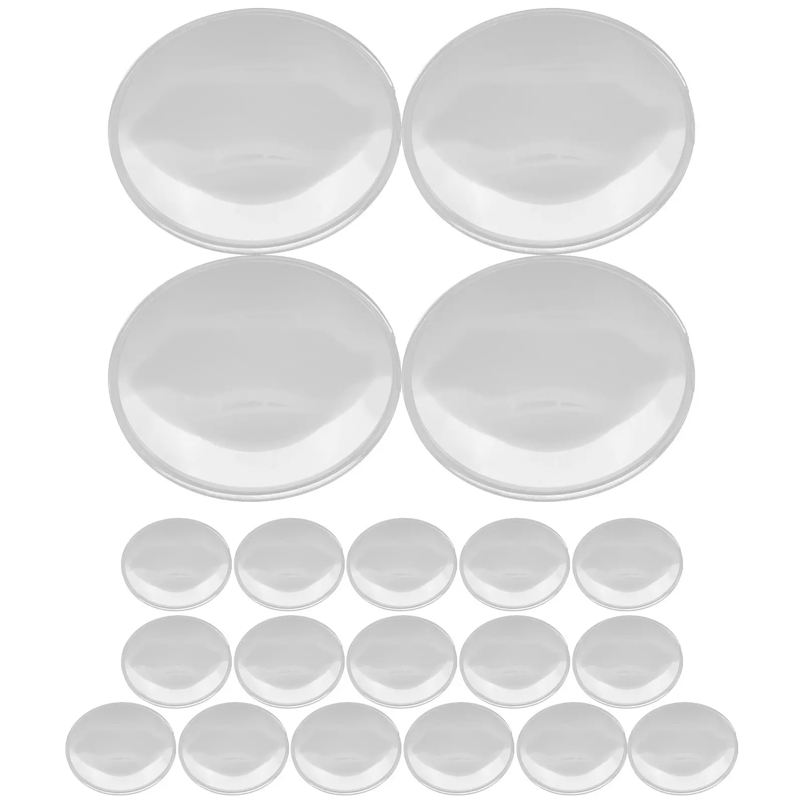 20Pcs Portable Handheld Magnifier Set 4.7x Reading Magnifier for Seniors Jewelry Watch Repair Rock Inspection Science Education