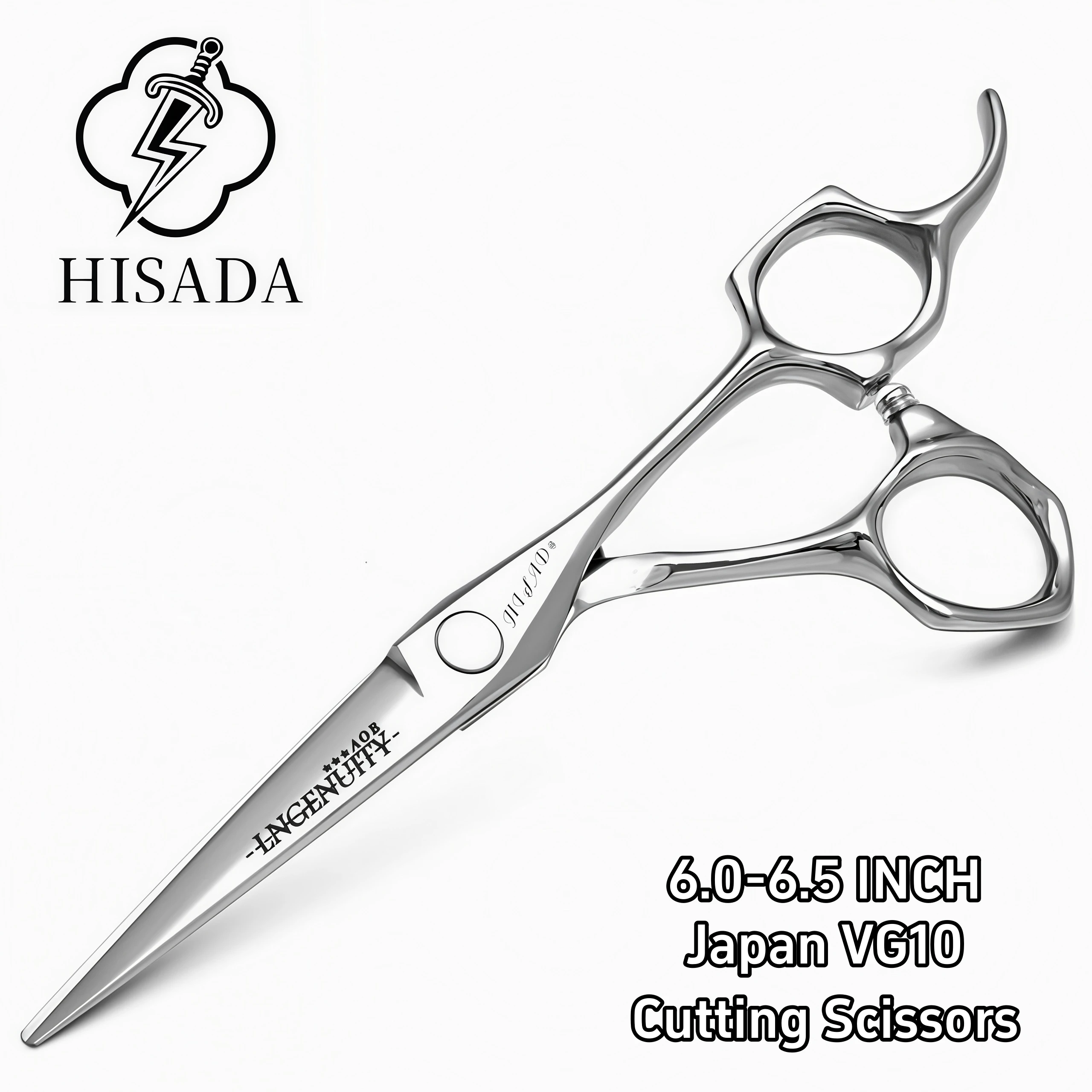 HISADA Barber Scissors,Professional Hair Cutting Scissors 6.0 InchJapanese handmade VG10 steel,Super sharp and wear-resistant
