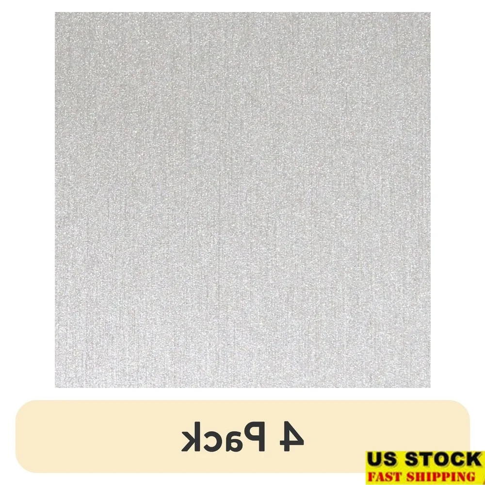 

4 Pack Frosted Privacy Window Film Static Cling Easy Install UV Protection Glare Reduction Customizable Glass Covering
