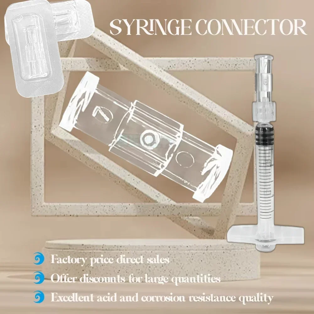 High Coupler Syringe  Connector Transparent Female to Female Luer Lock Sterile Individual Packaging