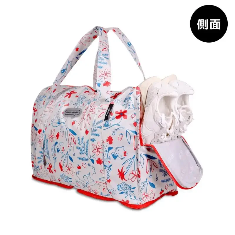 حقيبة سفر هالو كيتي سانريوس كارتون جيرل مقاومة للماء وقابلة للطي للتخزين وحقائب محمولة متعددة الوظائف للنساء بسعة كبيرة