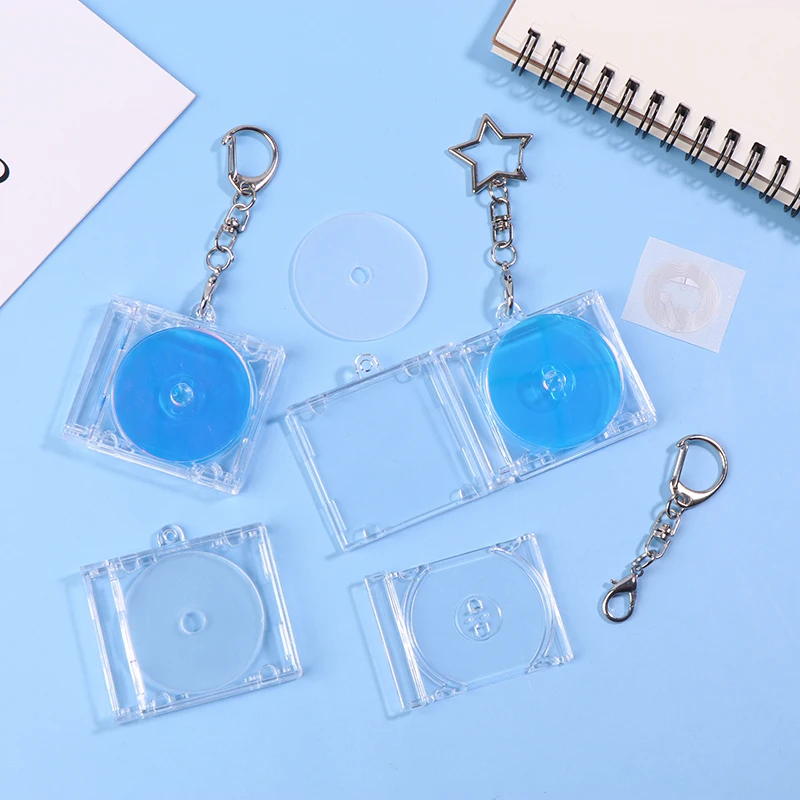 NEW SALE 1set Mini NFC Functional CD Disc Case Key Chain Peripheral Commemorative Album Key Holder For DIY Backpack Pendant