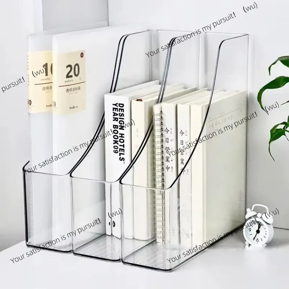 

Акриловая вертикальная стойка для журналов с одним слотом, минималистичная коробка для хранения документов формата А4, прозрачный органайзер для бумажных файлов, настольные принадлежности