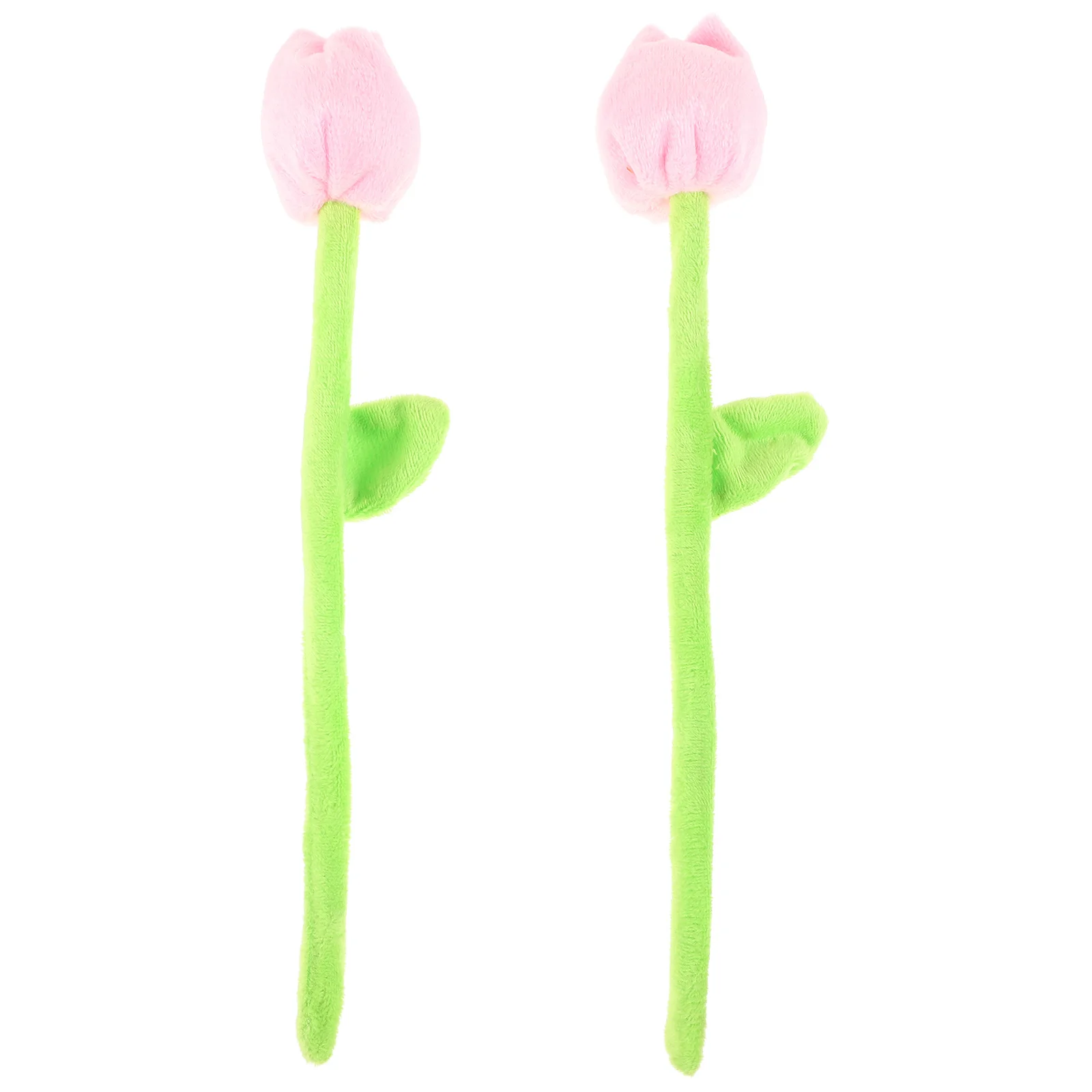 2 個リアルなチューリップの枝オートバイの花の装飾電動自転車バックミラー柔軟な花の装飾ロマンチックなオートバイ