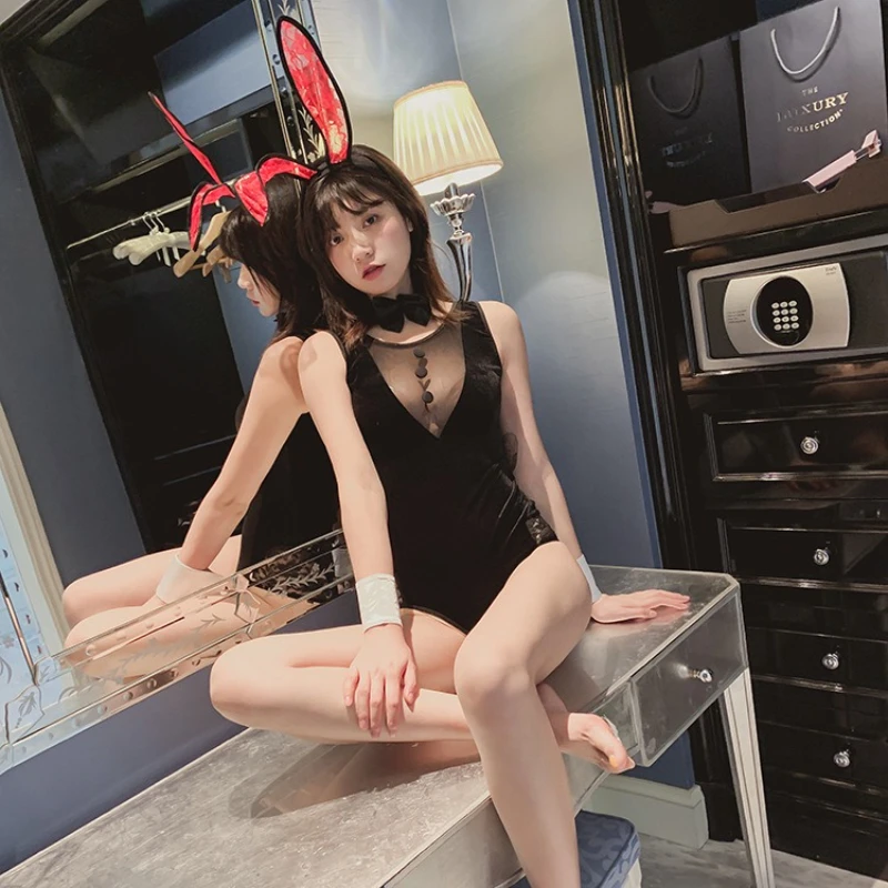 

1147 сексуальная униформа, искушение, костюм кролика для девочек, косплей, женский цельный подарок на Хэллоуин, ночная рубашка для пары, ночной клуб, игры для взрослых