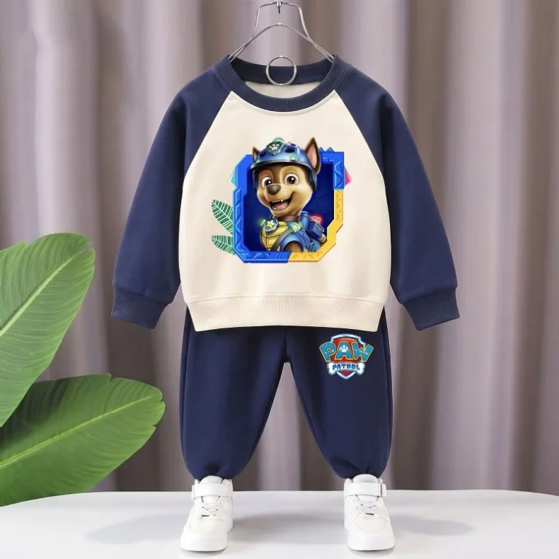 2026 Herbst Neuer Stil Kinder Paw Patrol Bedruckte Lässige Kapuzenpullover und Lange Hosen Zweiteilige Sets Jungen Trainingsanzüge Sweatshirt-Set – Detail 3