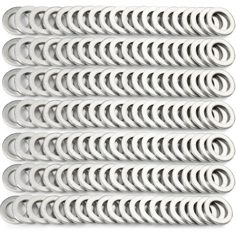 100 X Aluminum Transmission Drain Plug Washer 18mm For Honda Accord Civic For Acura MDX 90471-PX4-000 90471PX4000 90471 PX4 000